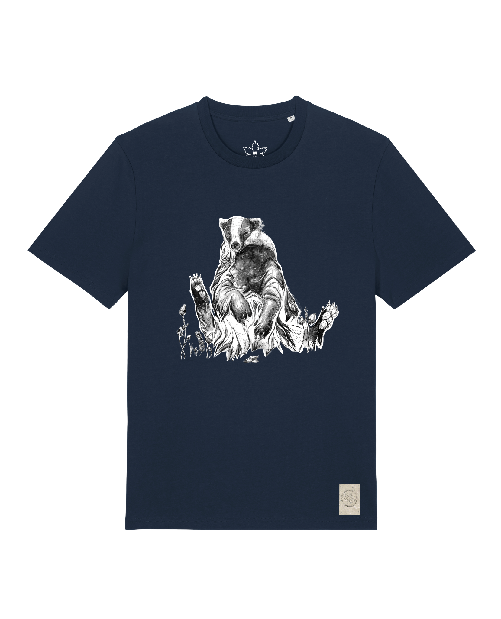 bio-unisex-medium fit-tshirt-dachs-sttu169-marine-front