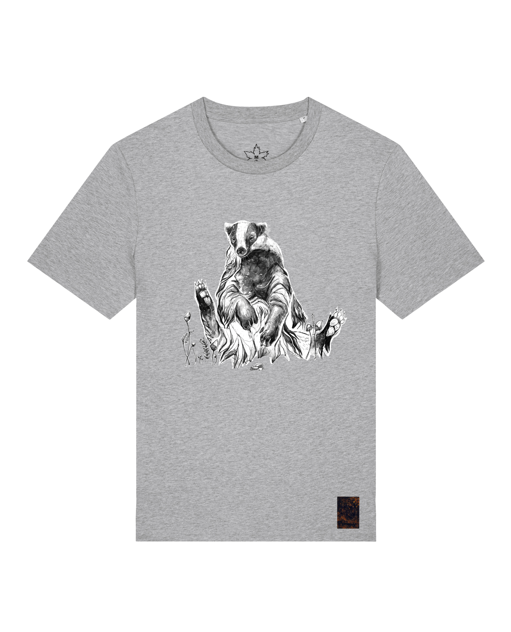 bio-unisex-medium fit-tshirt-dachs-sttu169-mausgrau-front