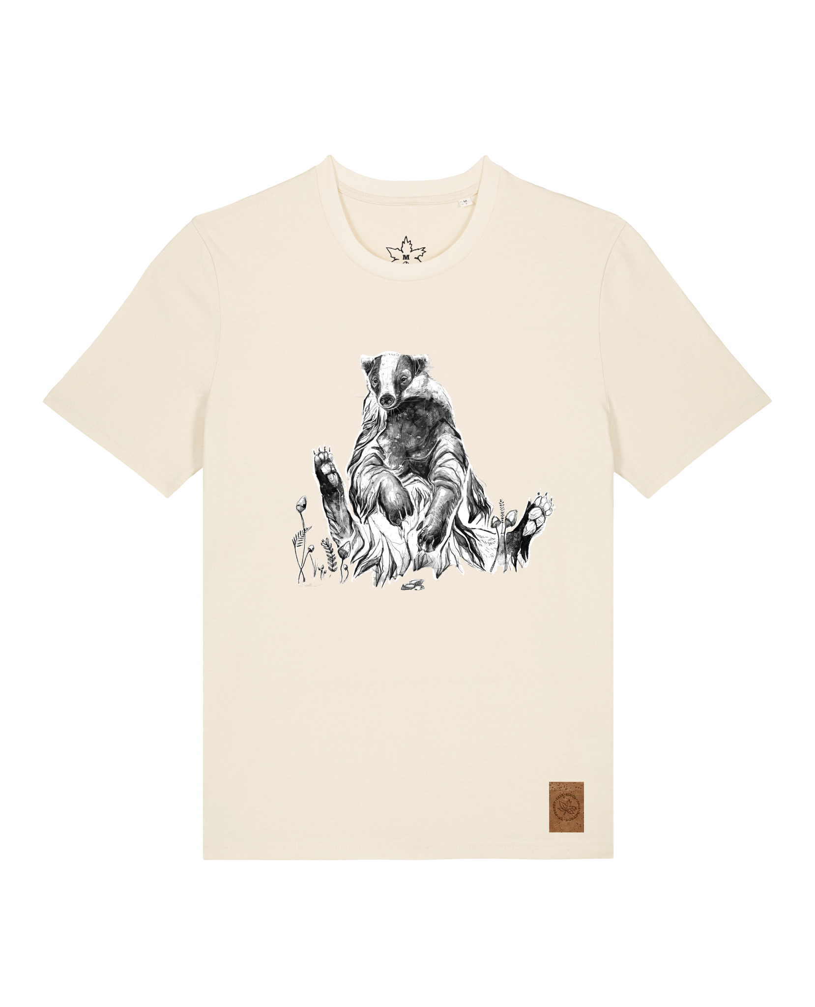 bio-unisex-medium fit-tshirt-dachs-sttu169-natur-front