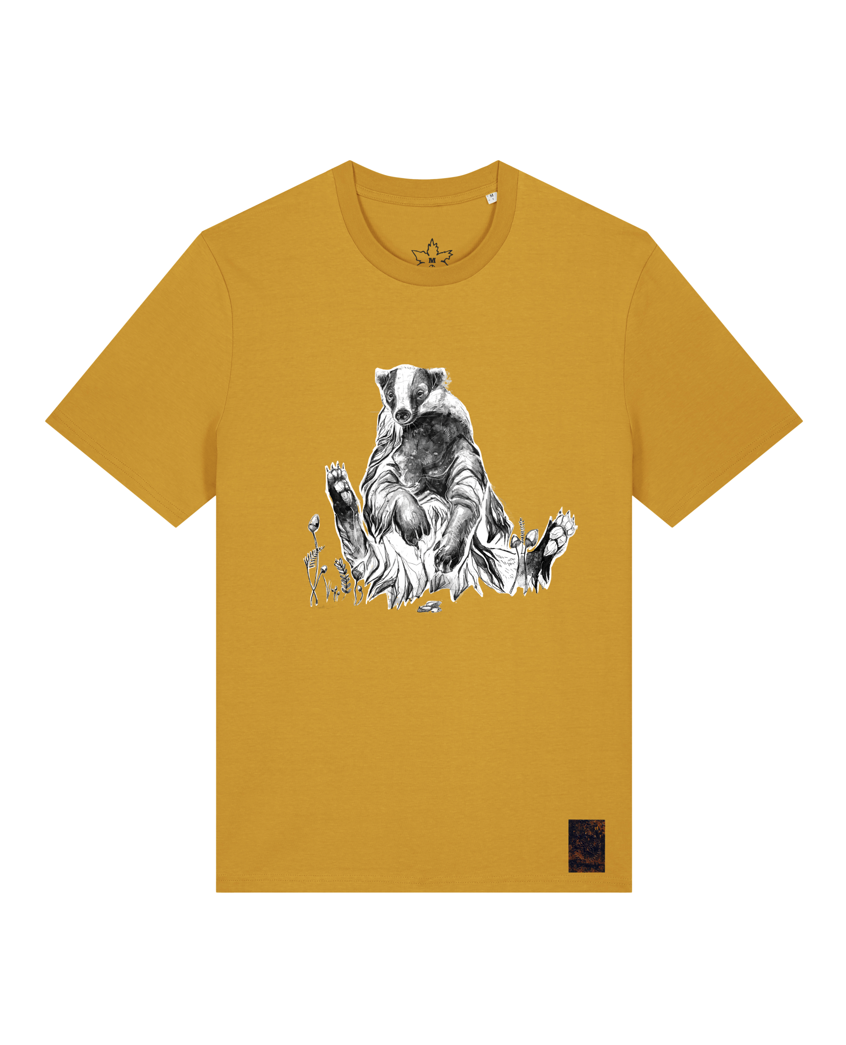 bio-unisex-medium fit-tshirt-dachs-sttu169-senf-front