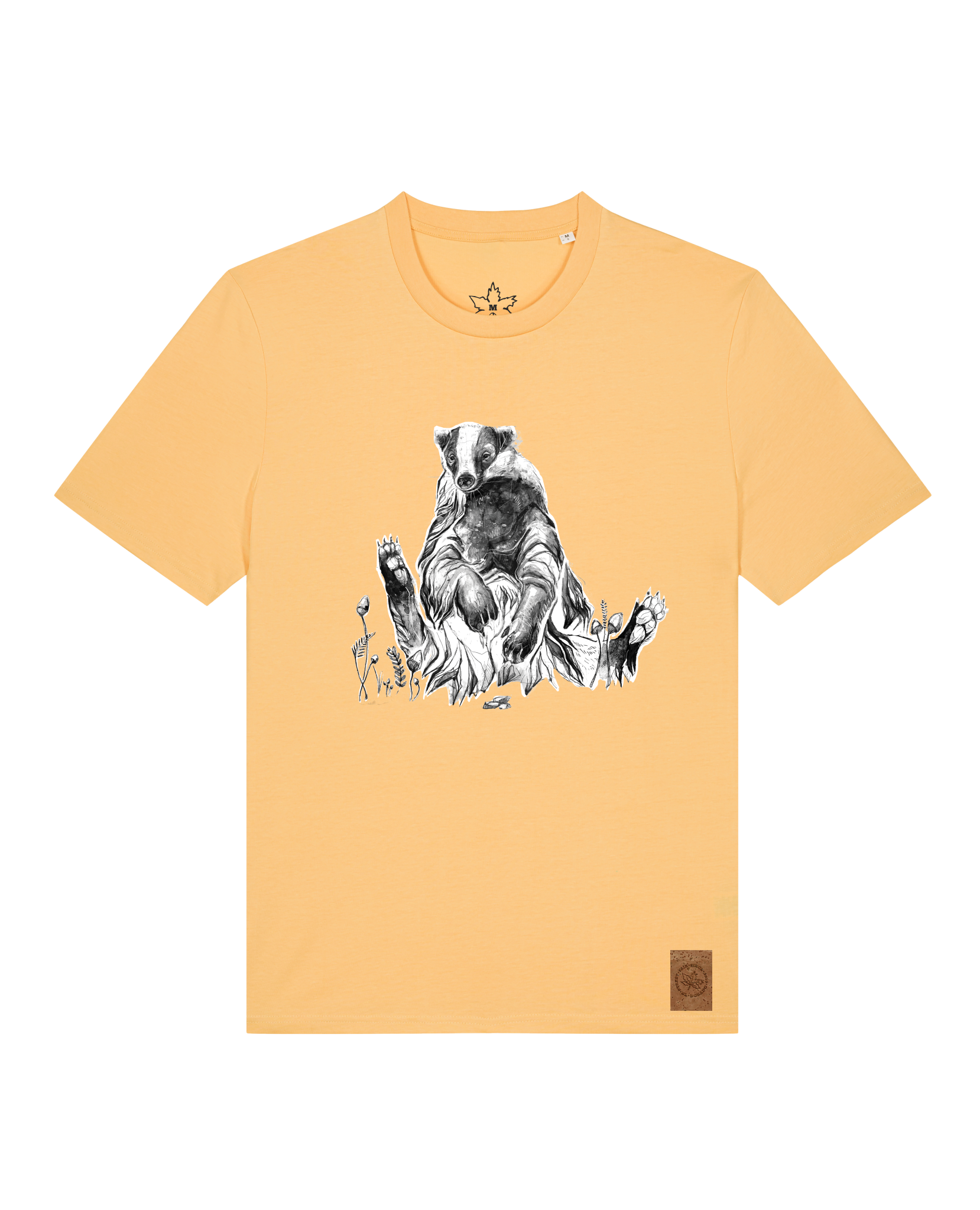 bio-unisex-medium fit-tshirt-dachs-sttu169-senfkorn-front