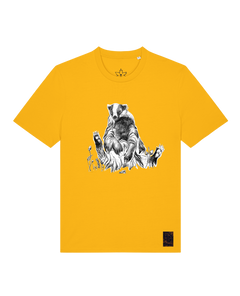 bio-unisex-medium fit-tshirt-dachs-sttu169-sonnenblume-front