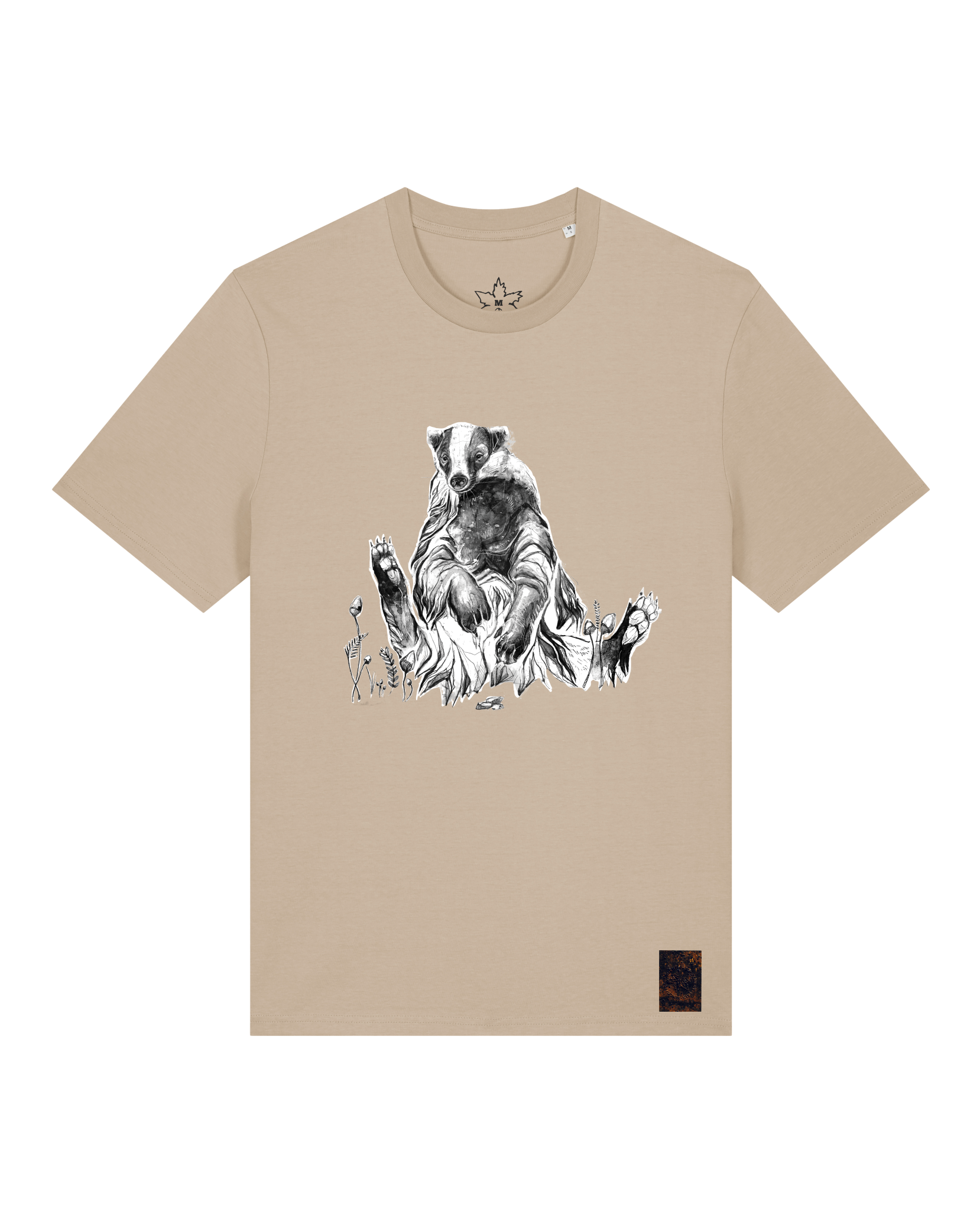 bio-unisex-medium fit-tshirt-dachs-sttu169-treibsand-front
