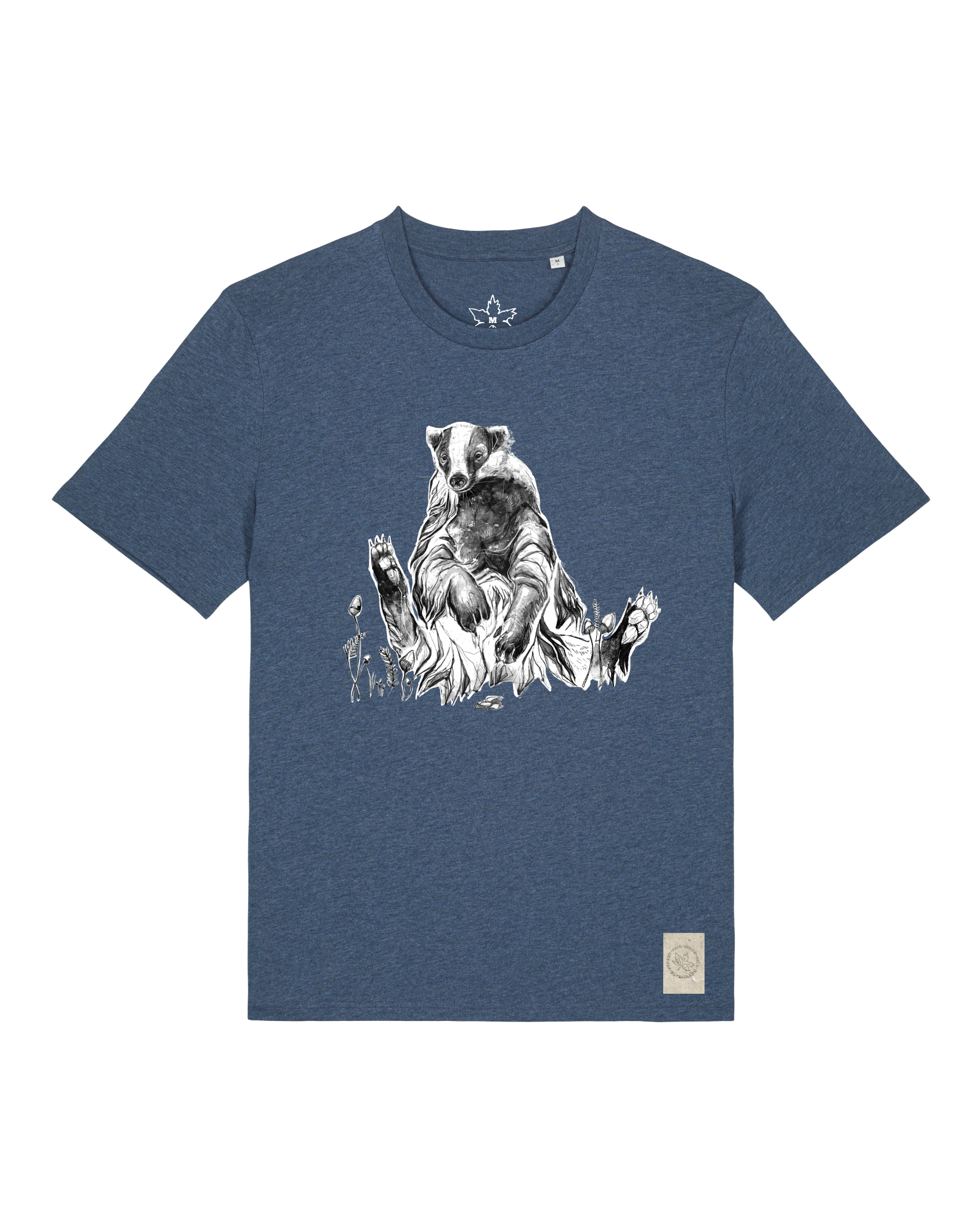 bio-unisex-medium fit-tshirt-dachs-sttu169-walblau-front