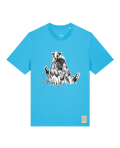 bio-unisex-medium fit-tshirt-dachs-sttu169-wasserblau-front