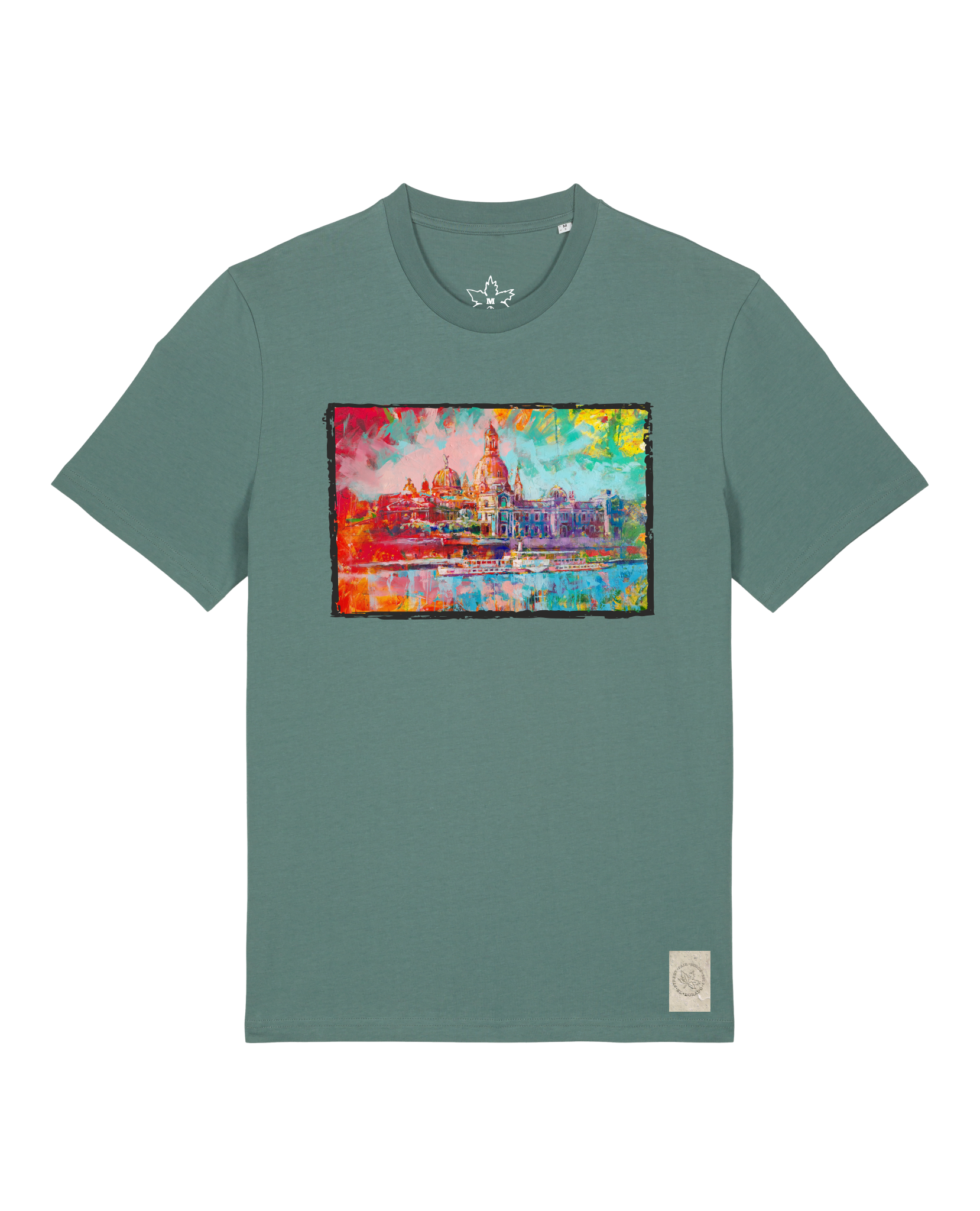 bio-unisex-medium fit-tshirt-dresden-sttu169-blautanne-front