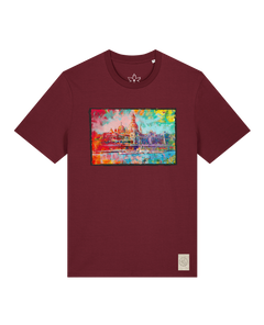 bio-unisex-medium fit-tshirt-dresden-sttu169-burgunder rot-front