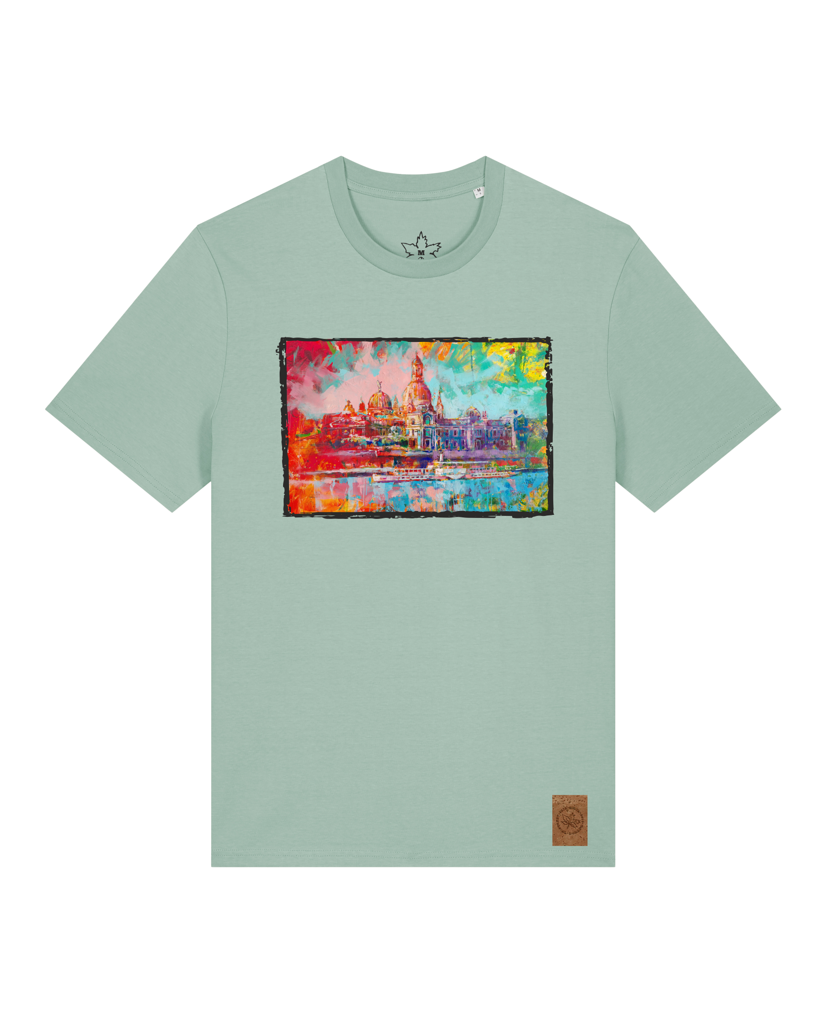 bio-unisex-medium fit-tshirt-dresden-sttu169-eukalyptus-front