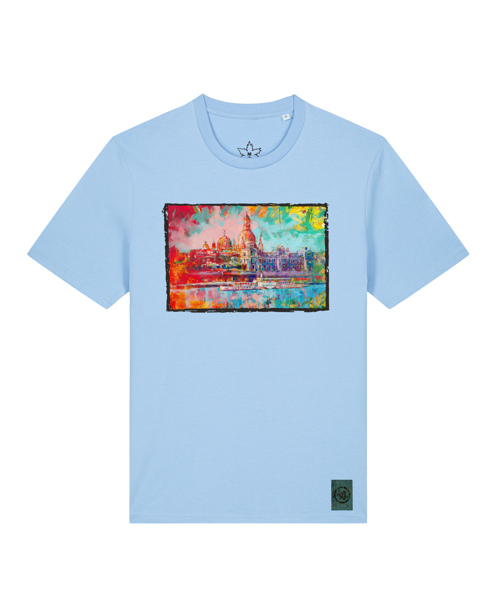 bio-unisex-medium fit-tshirt-dresden-sttu169-lagune-front