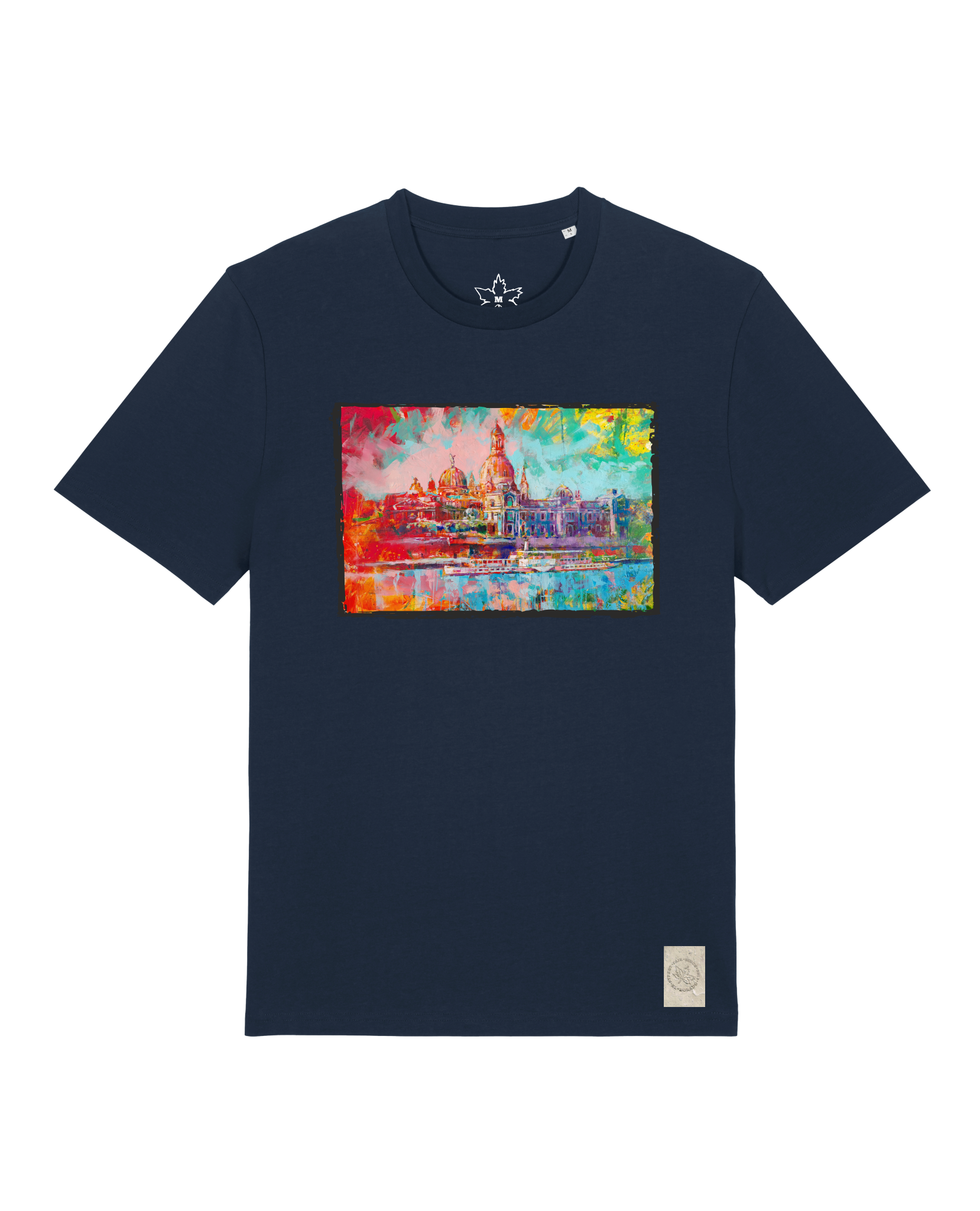 bio-unisex-medium fit-tshirt-dresden-sttu169-marine-front