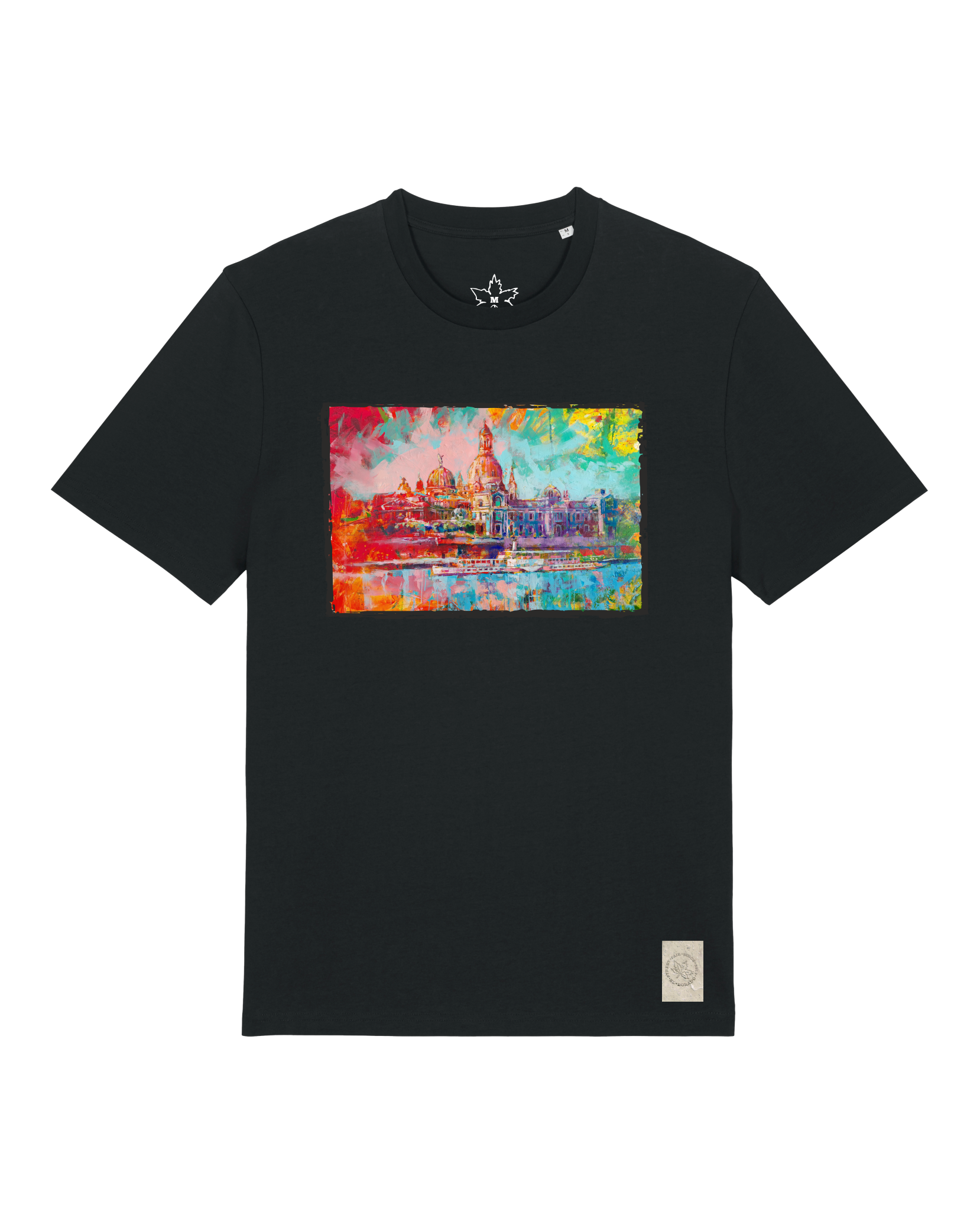 bio-unisex-medium fit-tshirt-dresden-sttu169-schwarz-front