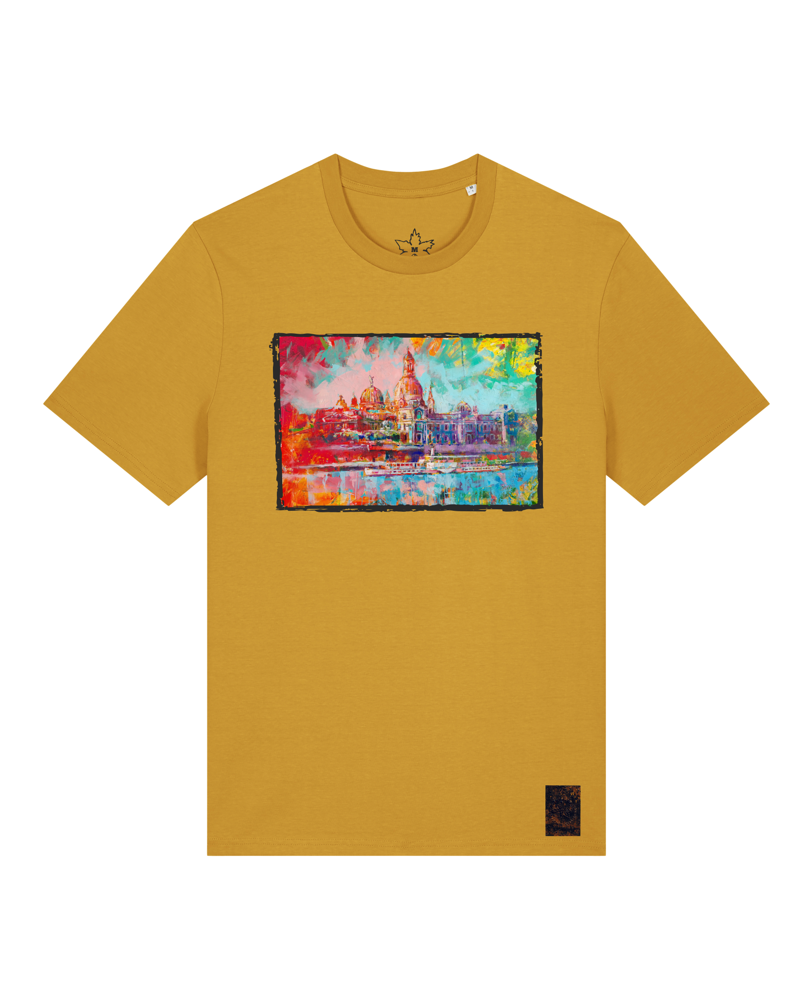 bio-unisex-medium fit-tshirt-dresden-sttu169-senf-front