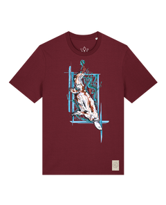 bio-unisex-medium fit-tshirt-duckbilly platy-sttu169-burgunder rot-front