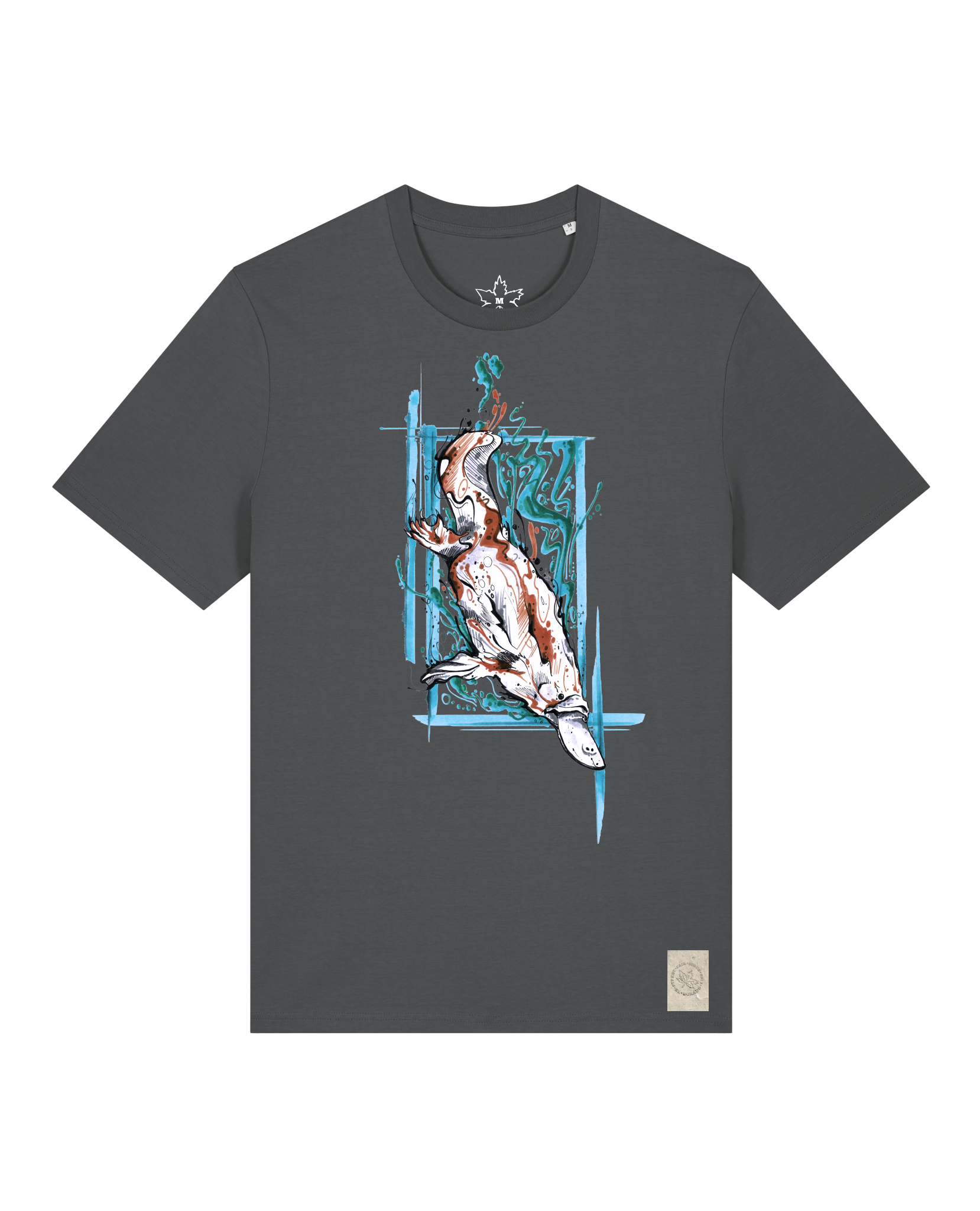 bio-unisex-medium fit-tshirt-duckbilly platy-sttu169-eisen-front