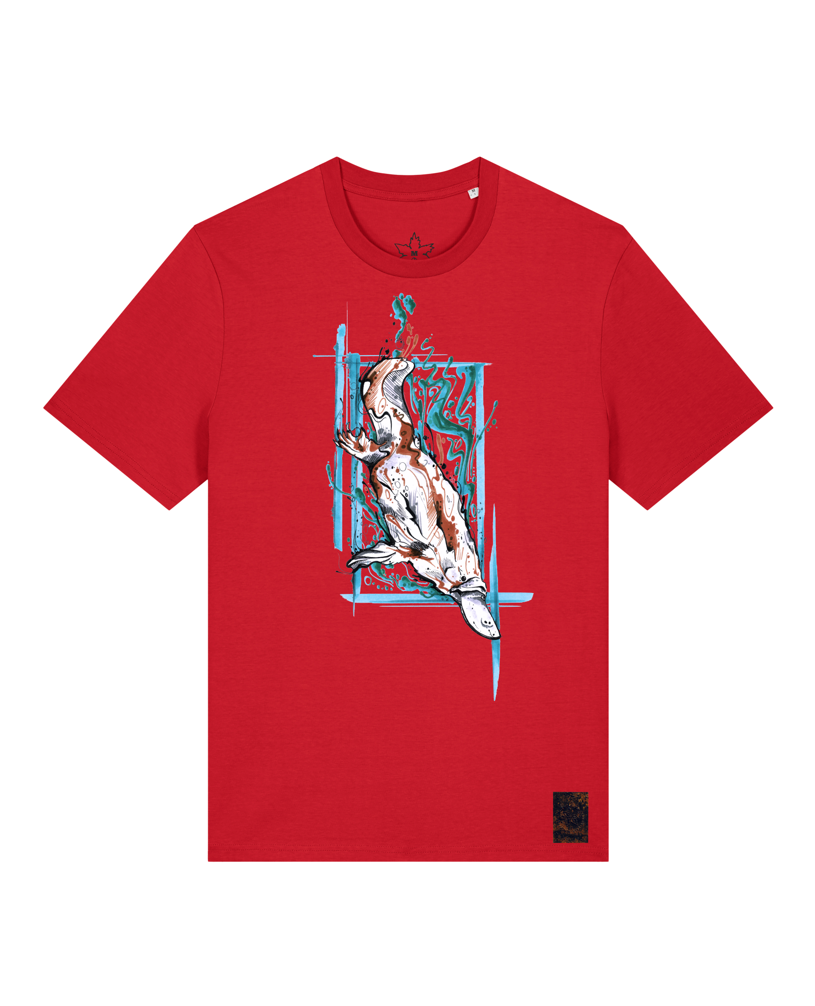 bio-unisex-medium fit-tshirt-duckbilly platy-sttu169-erdbeere-front