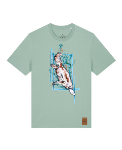 bio-unisex-medium fit-tshirt-duckbilly platy-sttu169-eukalyptus-front