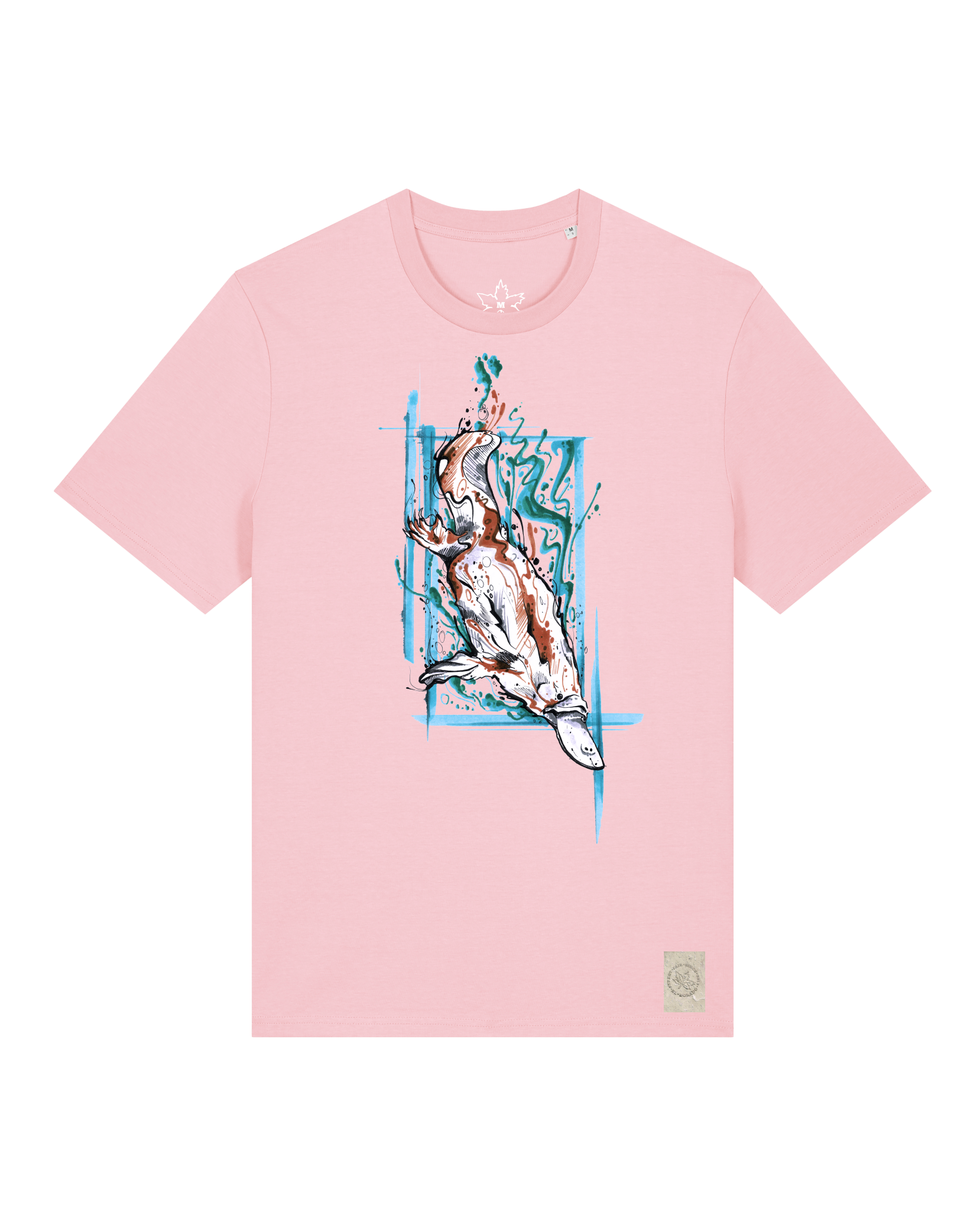 bio-unisex-medium fit-tshirt-duckbilly platy-sttu169-flamingo-front