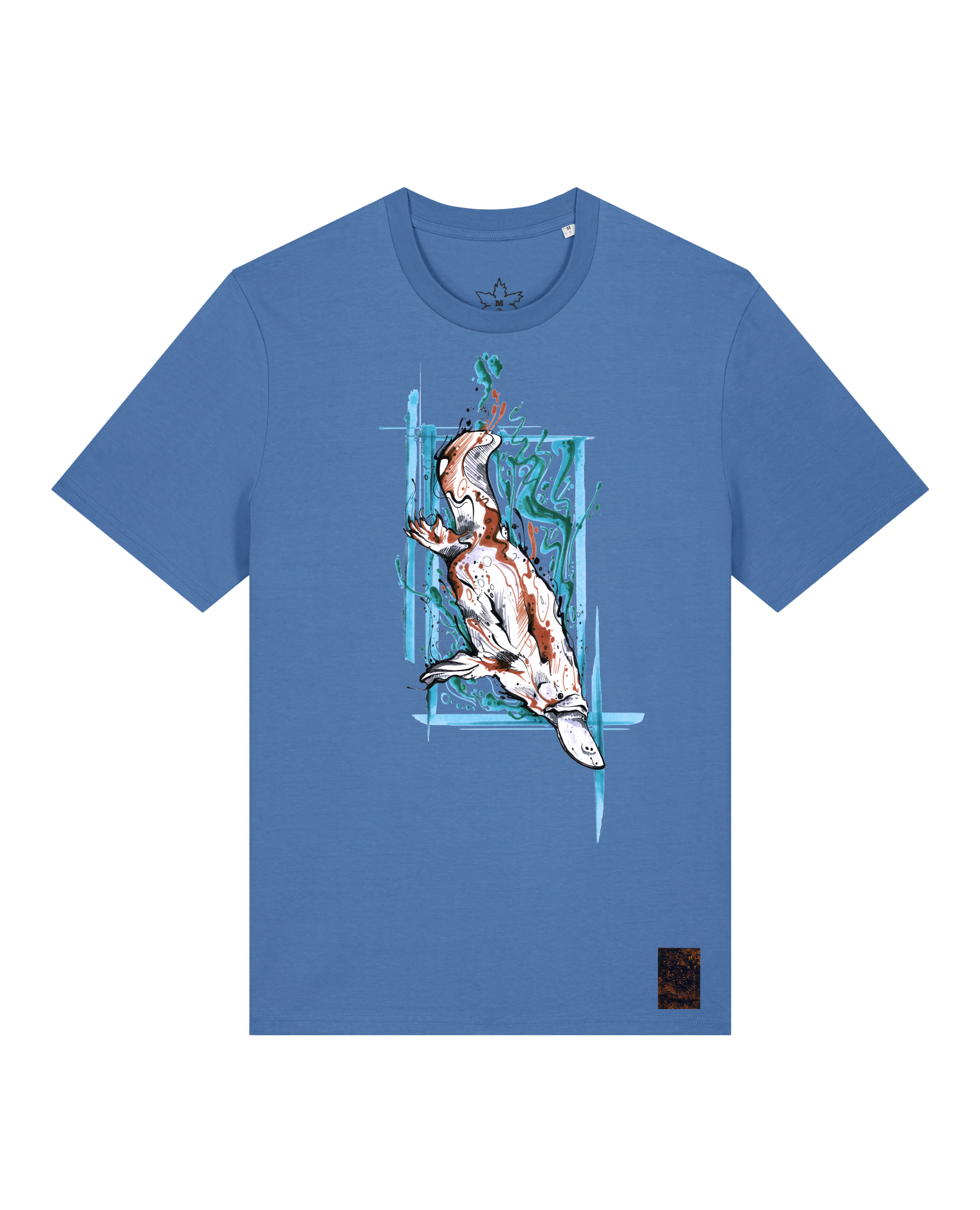 bio-unisex-medium fit-tshirt-duckbilly platy-sttu169-hortensie-front