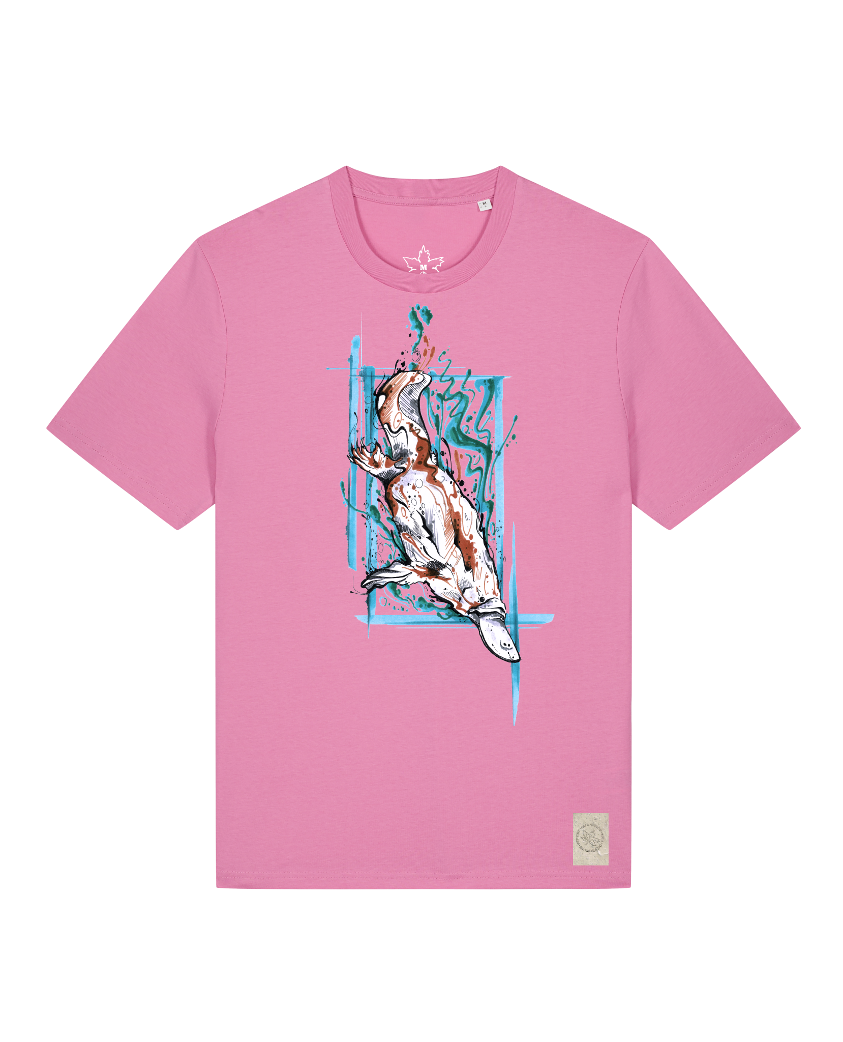 bio-unisex-medium fit-tshirt-duckbilly platy-sttu169-kaugummi-front