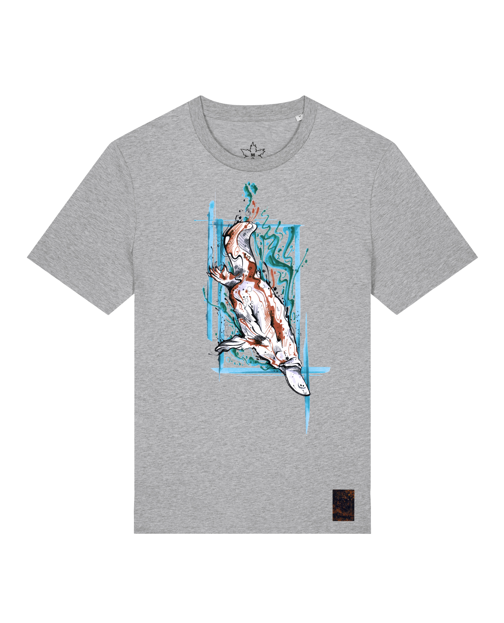 bio-unisex-medium fit-tshirt-duckbilly platy-sttu169-mausgrau-front