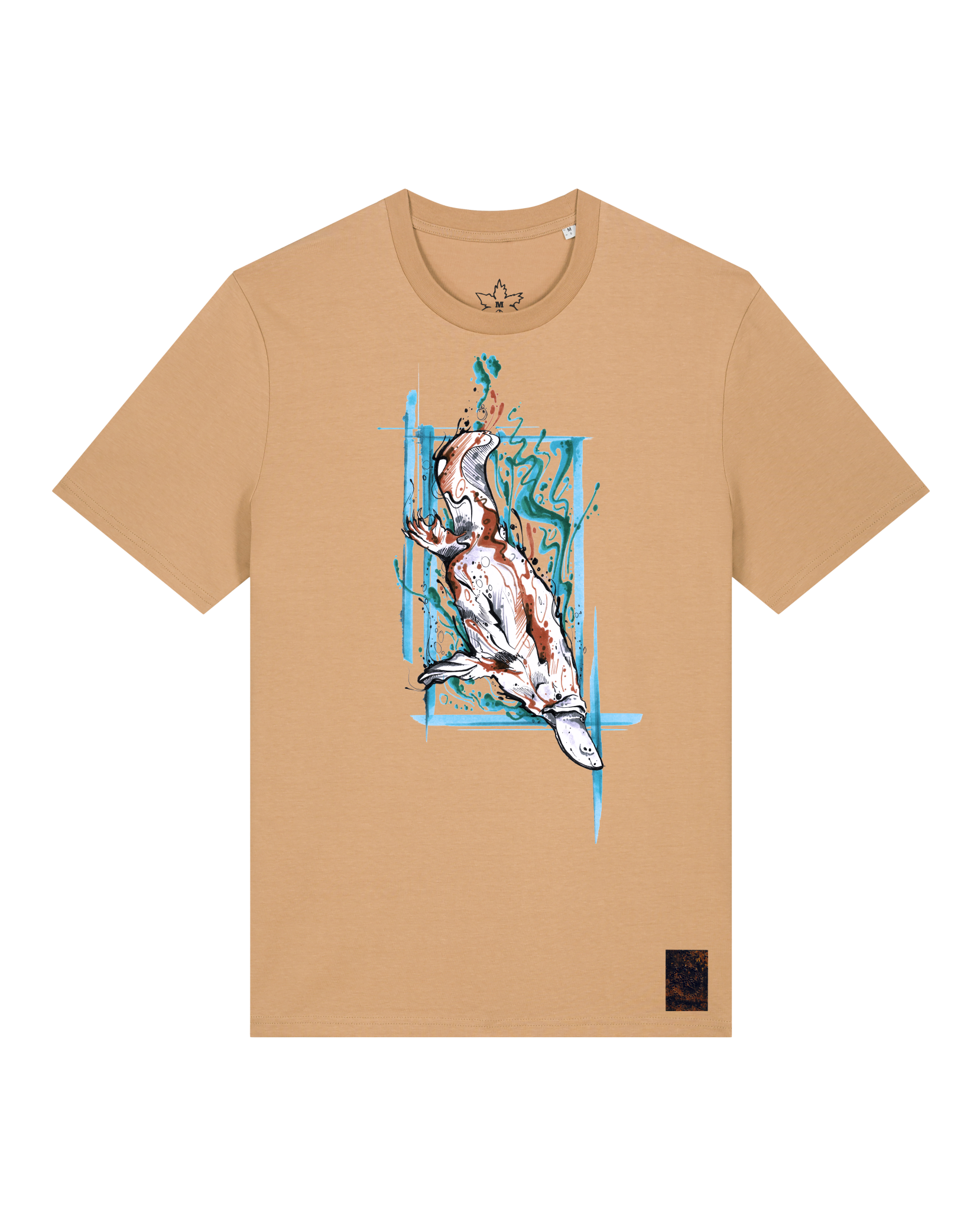 bio-unisex-medium fit-tshirt-duckbilly platy-sttu169-meersand-front