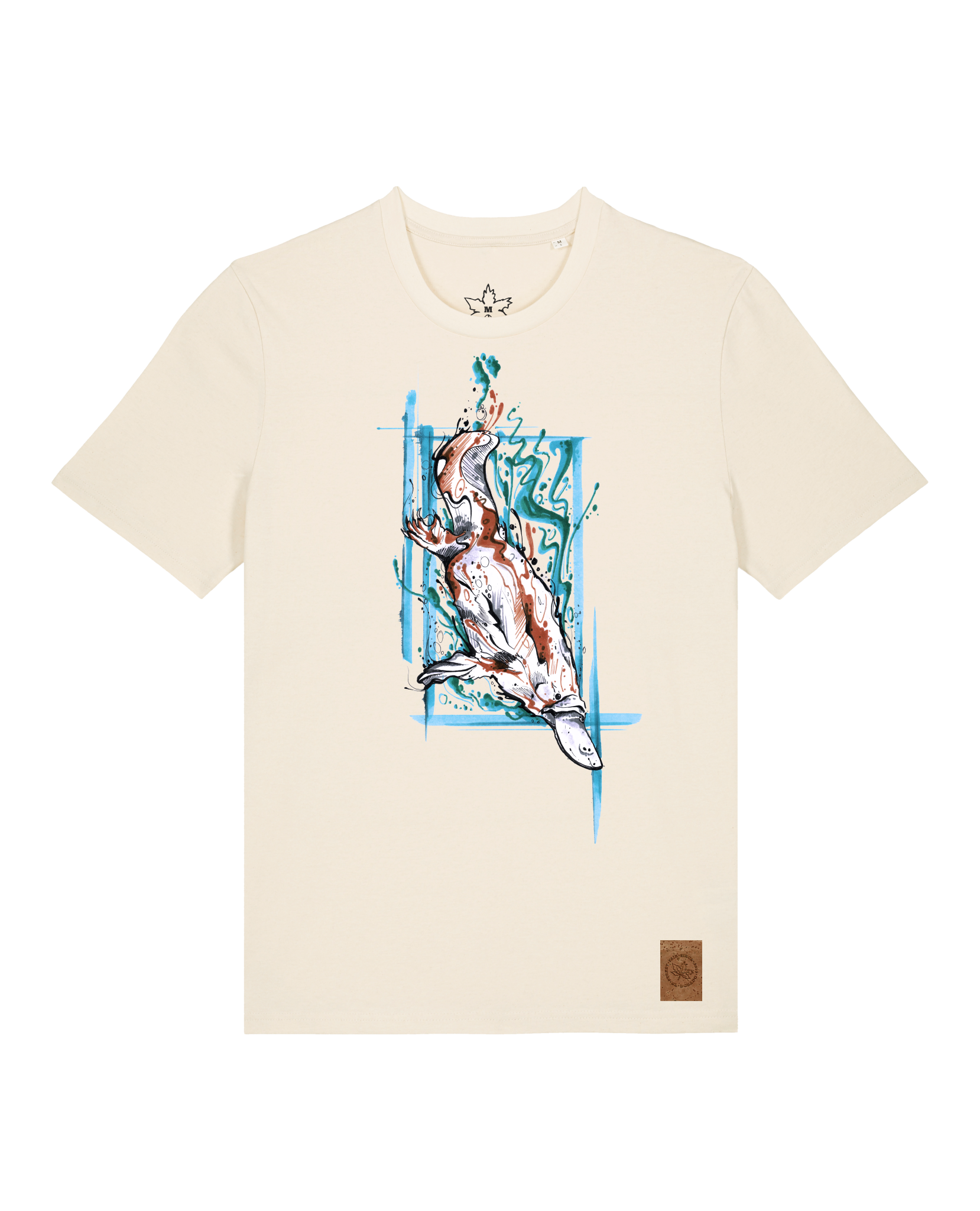 bio-unisex-medium fit-tshirt-duckbilly platy-sttu169-natur-front