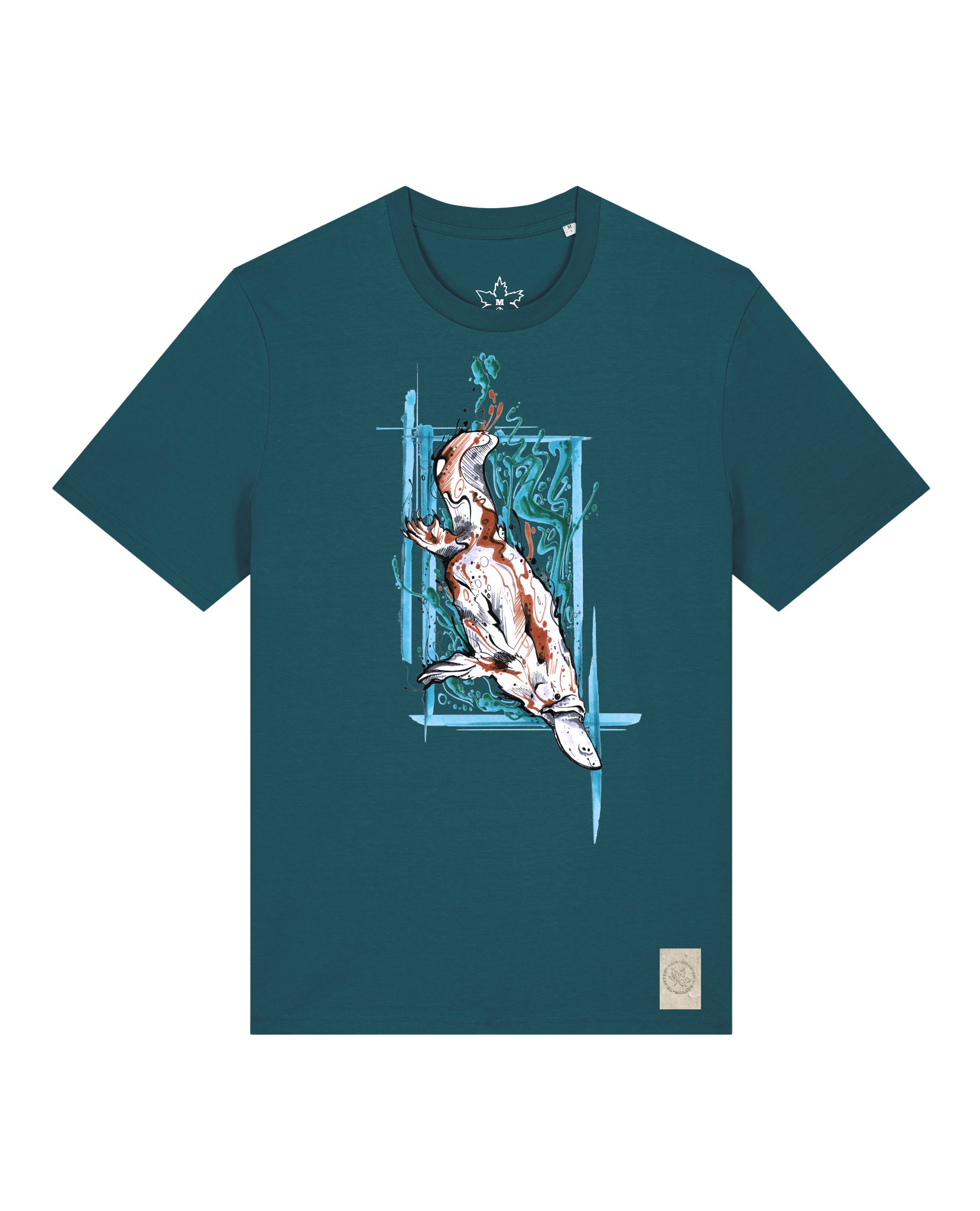 bio-unisex-medium fit-tshirt-duckbilly platy-sttu169-nordmanntanne-front