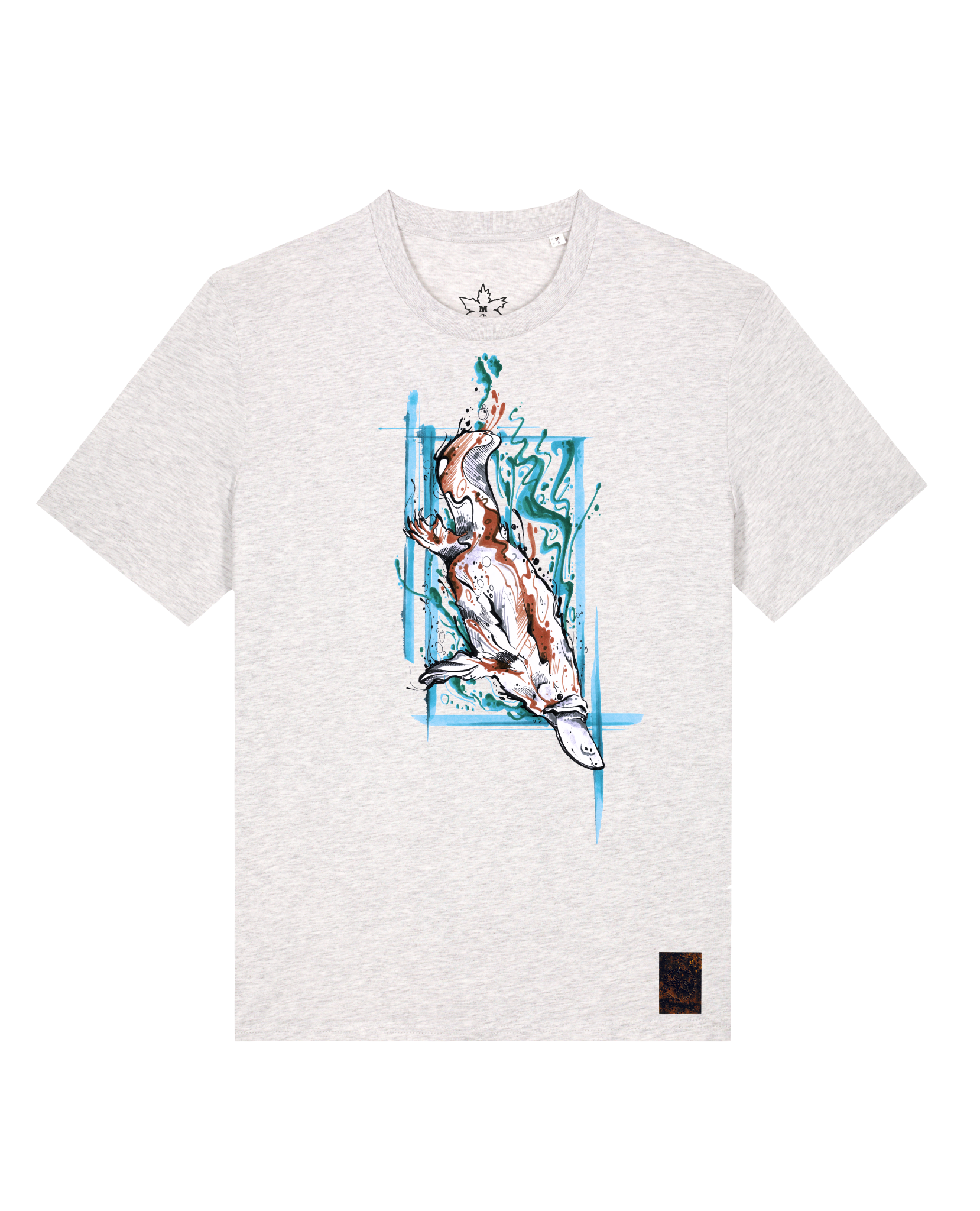 bio-unisex-medium fit-tshirt-duckbilly platy-sttu169-rennmaus-front