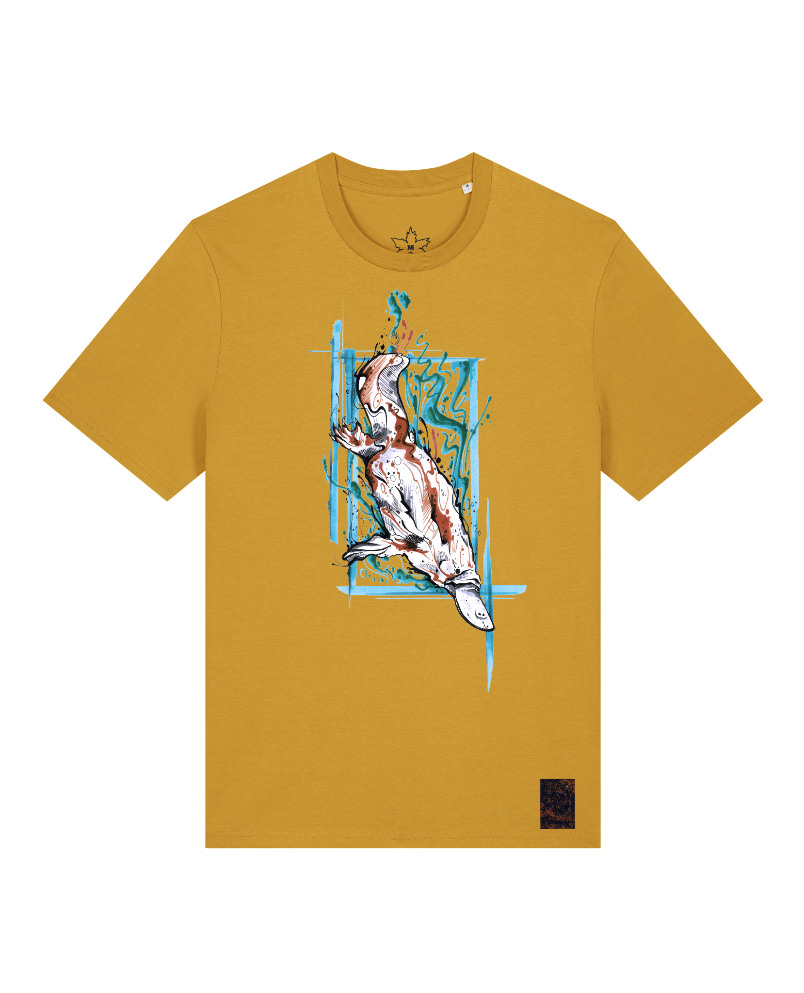 bio-unisex-medium fit-tshirt-duckbilly platy-sttu169-senf-front