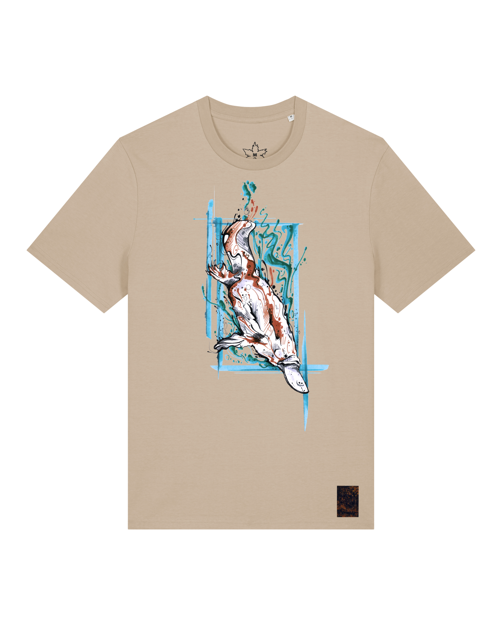 bio-unisex-medium fit-tshirt-duckbilly platy-sttu169-treibsand-front