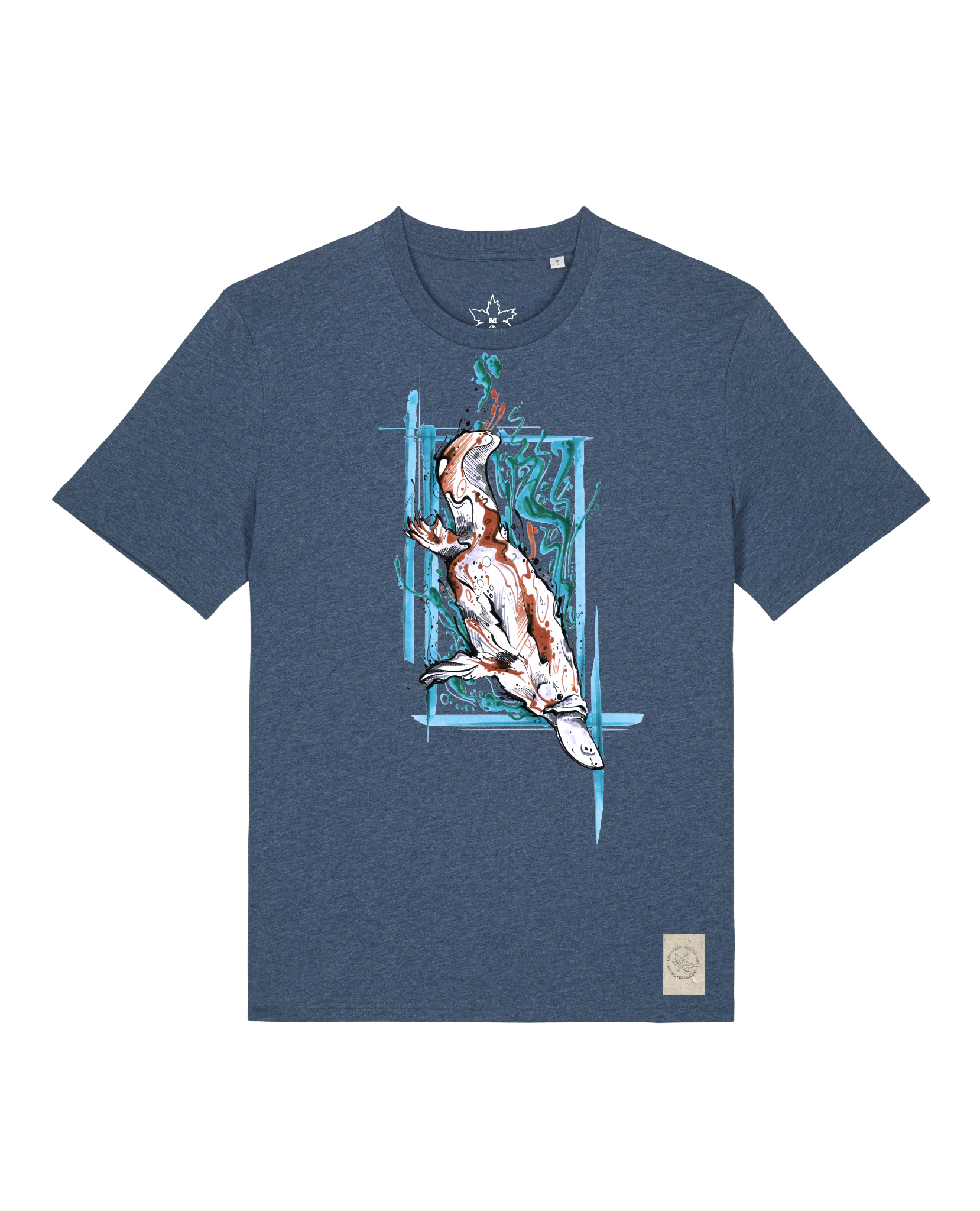 bio-unisex-medium fit-tshirt-duckbilly platy-sttu169-walblau-front