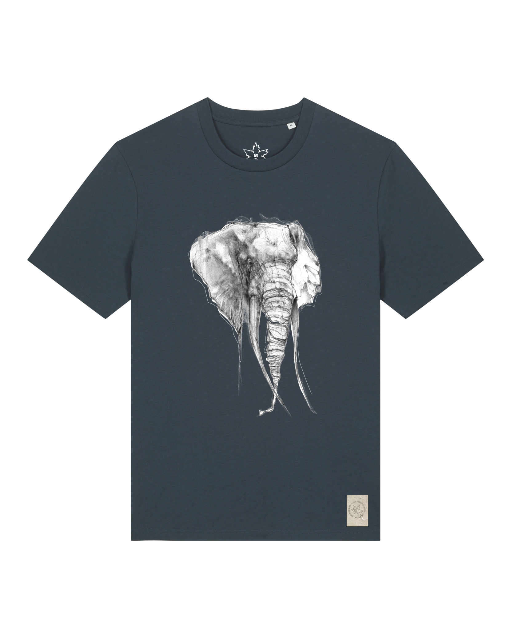 bio-unisex-medium fit-tshirt-elefant-sttu169-blaubeernacht-front