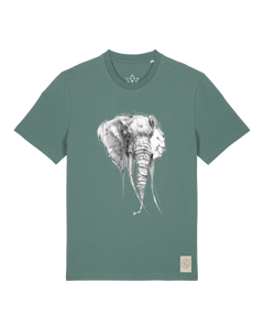 bio-unisex-medium fit-tshirt-elefant-sttu169-blautanne-front