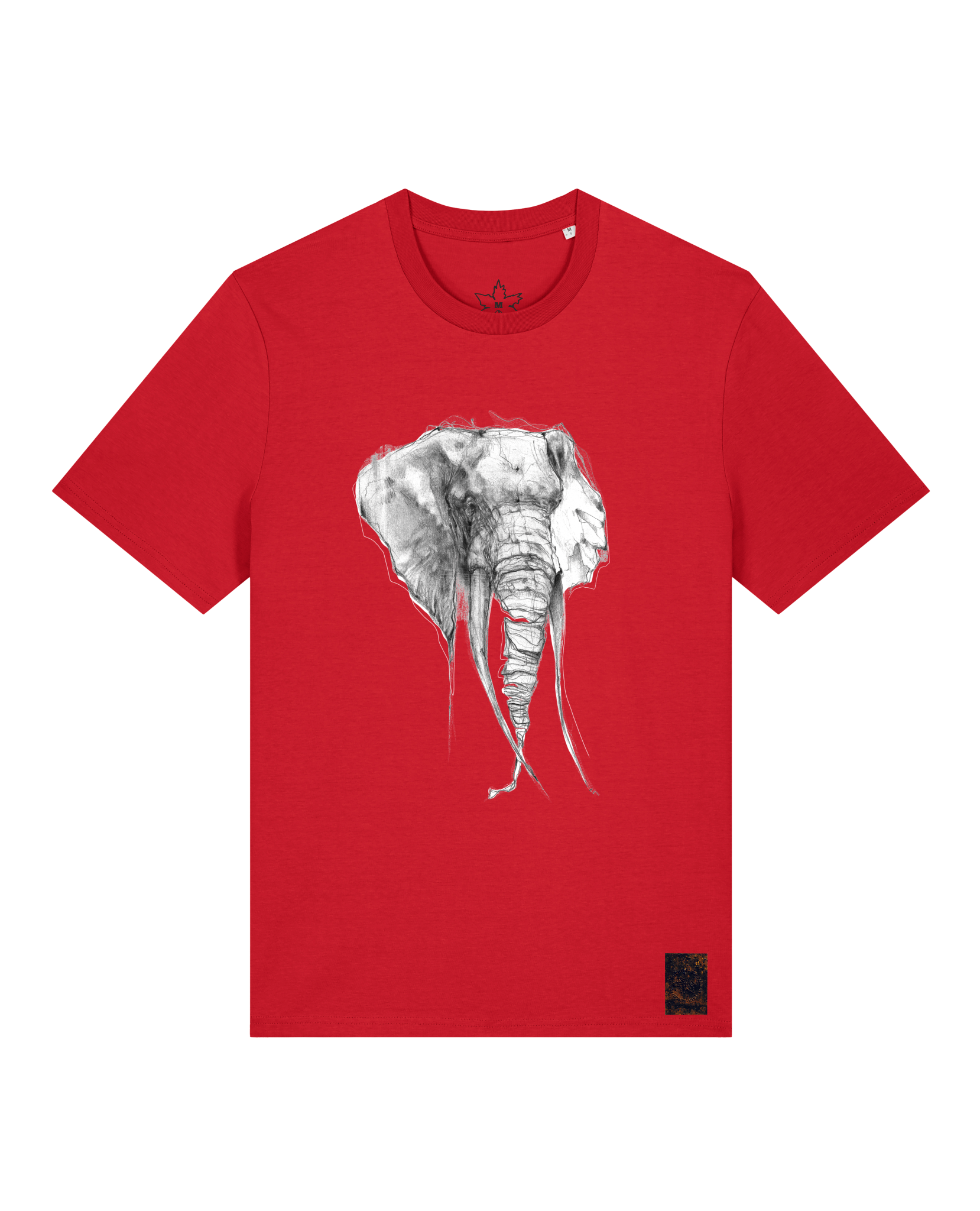 bio-unisex-medium fit-tshirt-elefant-sttu169-erdbeere-front