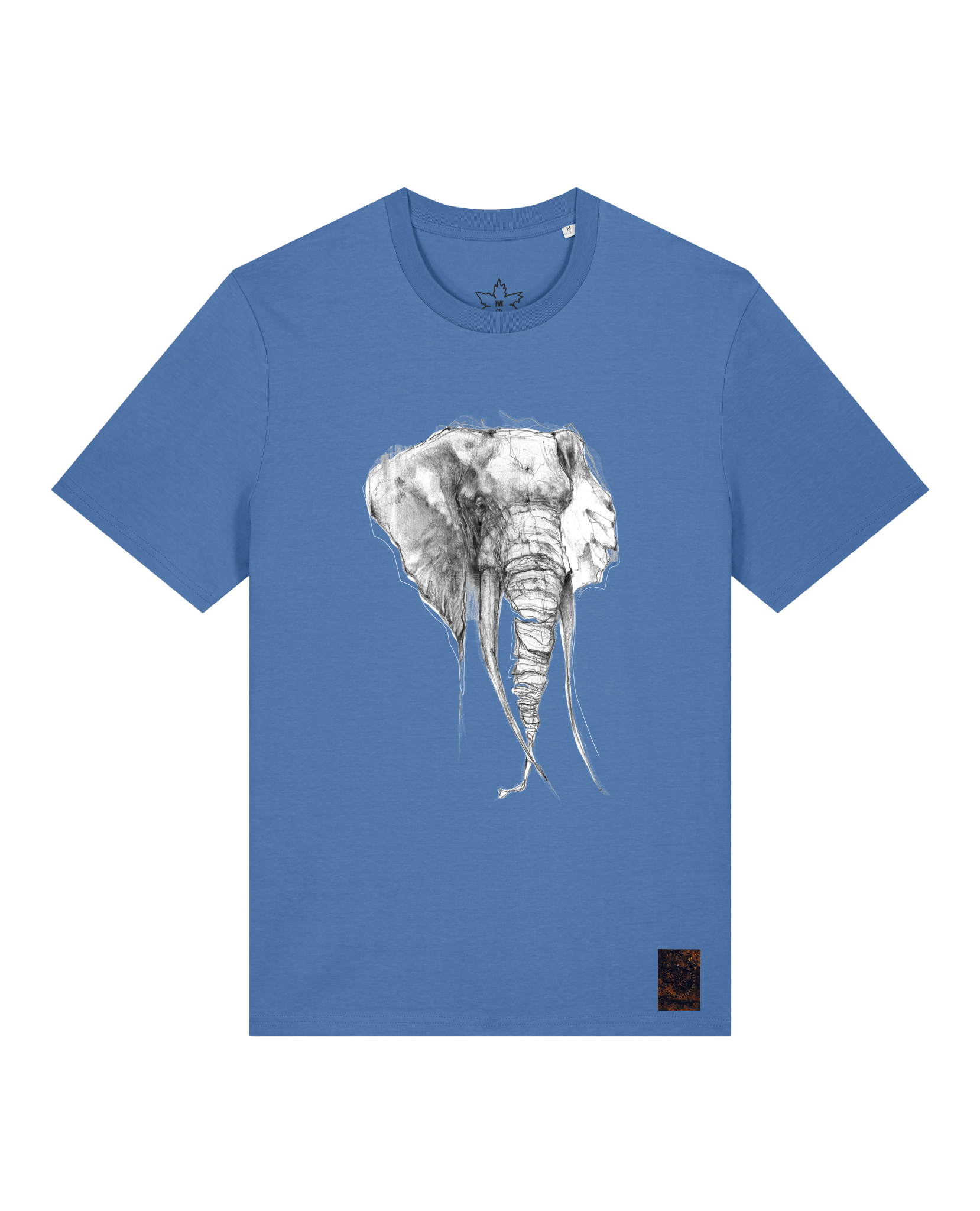bio-unisex-medium fit-tshirt-elefant-sttu169-hortensie-front