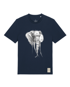 bio-unisex-medium fit-tshirt-elefant-sttu169-marine-front