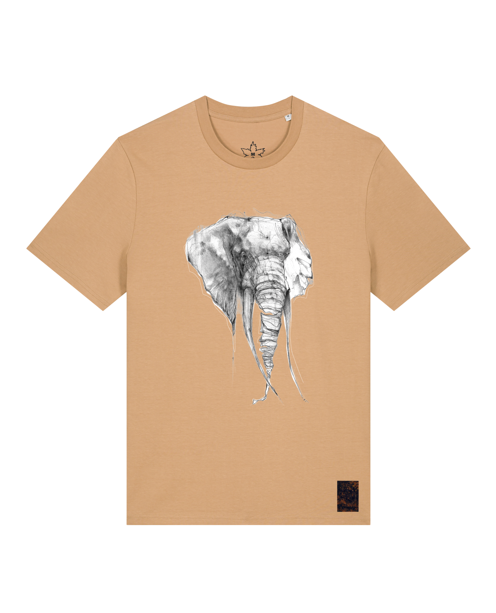 bio-unisex-medium fit-tshirt-elefant-sttu169-meersand-front