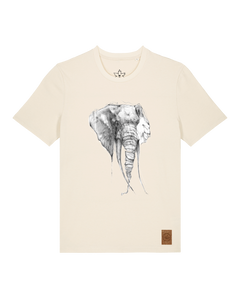 bio-unisex-medium fit-tshirt-elefant-sttu169-natur-front