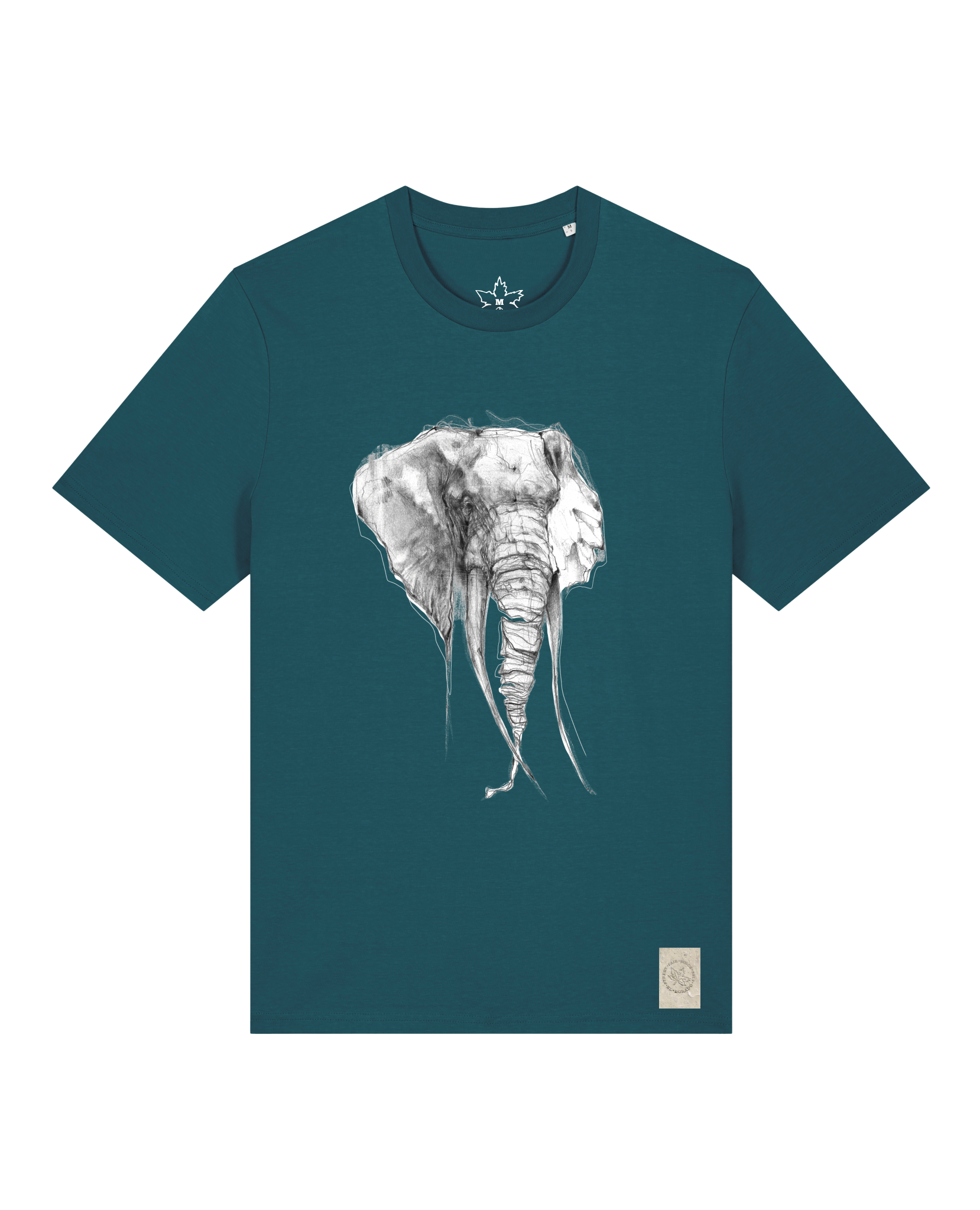 bio-unisex-medium fit-tshirt-elefant-sttu169-nordmanntanne-front