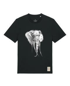 bio-unisex-medium fit-tshirt-elefant-sttu169-schwarz-front