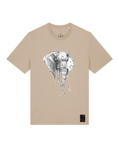 bio-unisex-medium fit-tshirt-elefant-sttu169-treibsand-front
