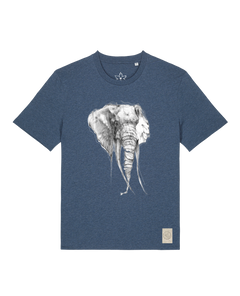 bio-unisex-medium fit-tshirt-elefant-sttu169-walblau-front