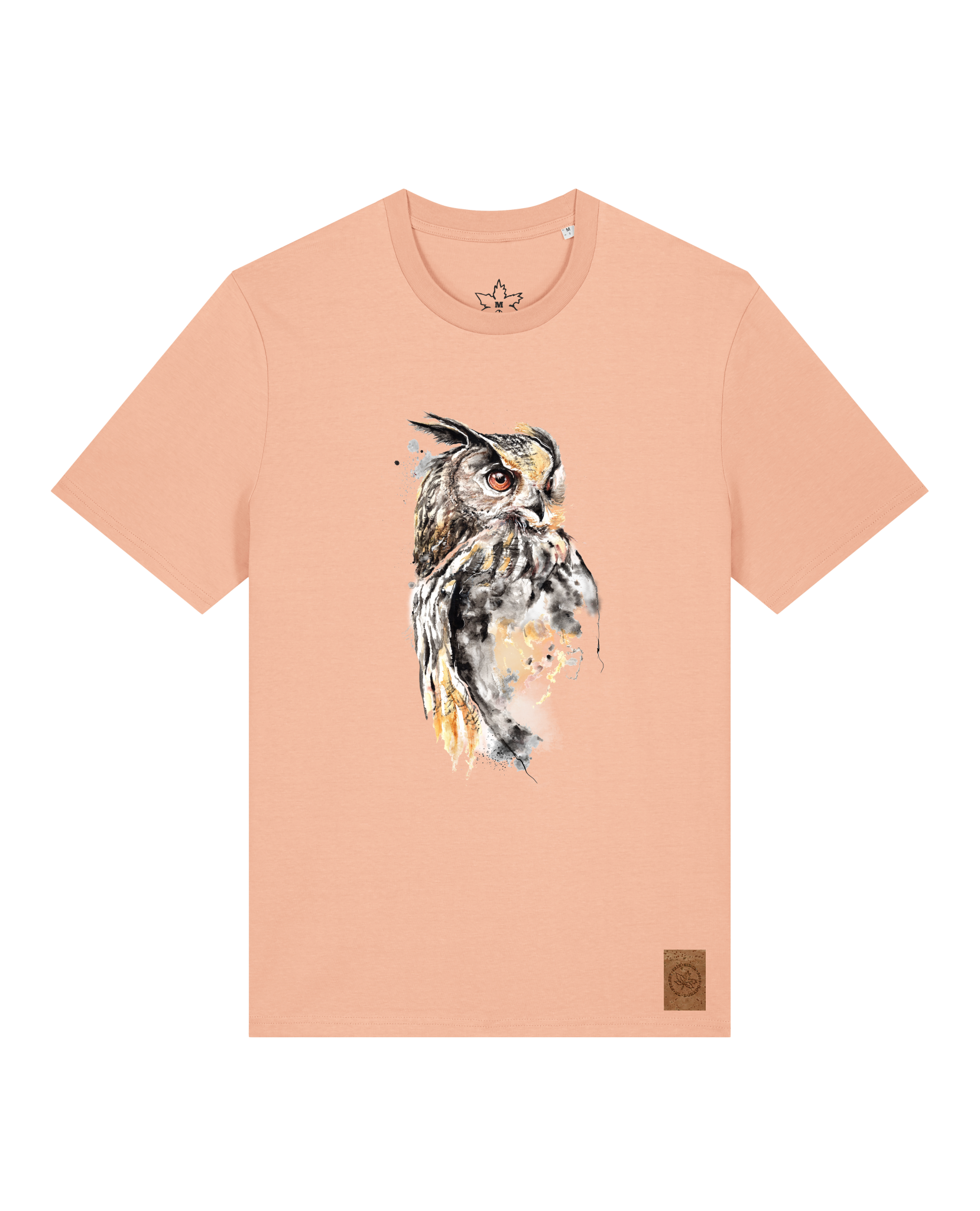 bio-unisex-medium fit-tshirt-eule-sttu169-agyptische keramik-front