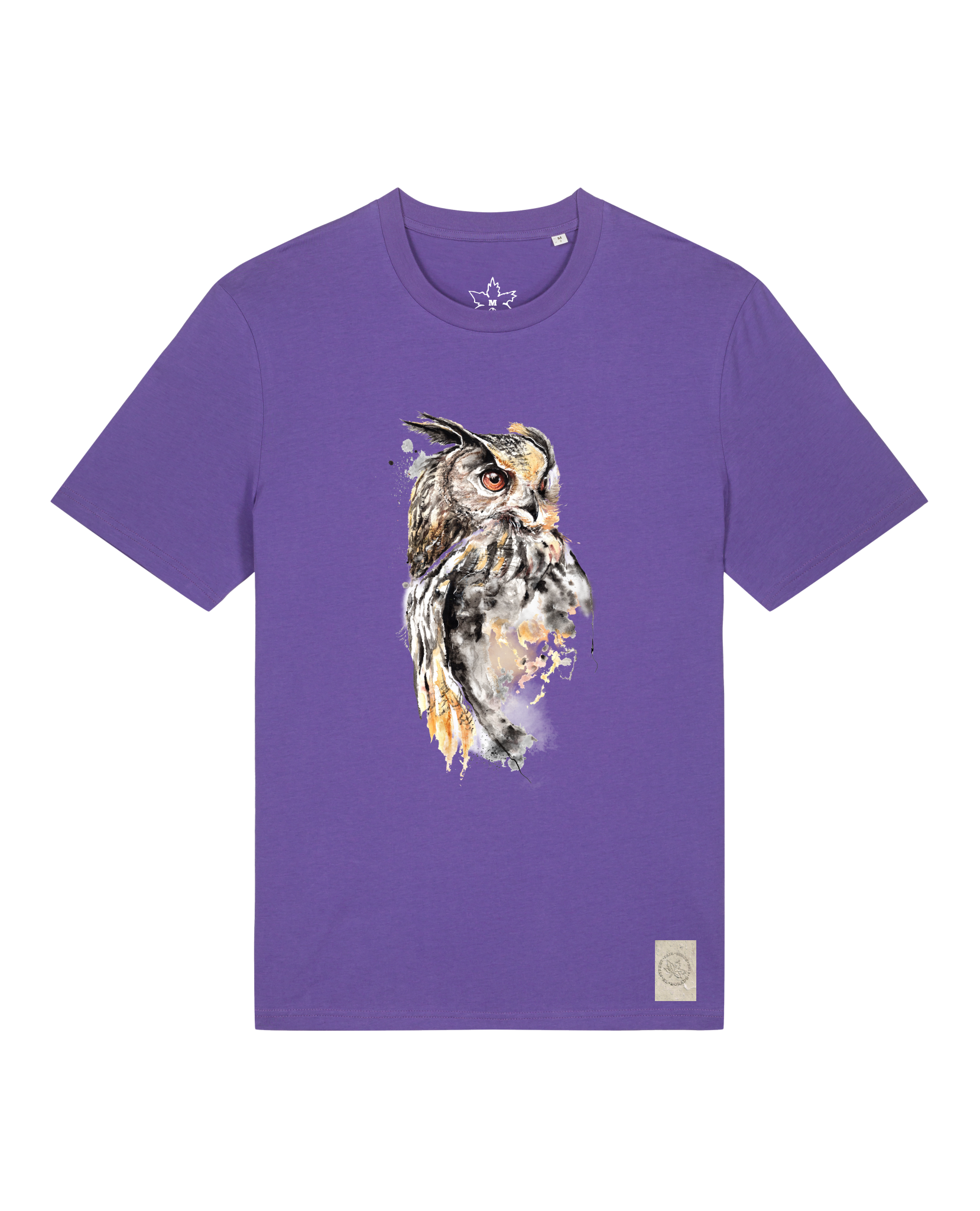 bio-unisex-medium fit-tshirt-eule-sttu169-blaukraut-front