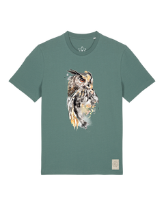 bio-unisex-medium fit-tshirt-eule-sttu169-blautanne-front