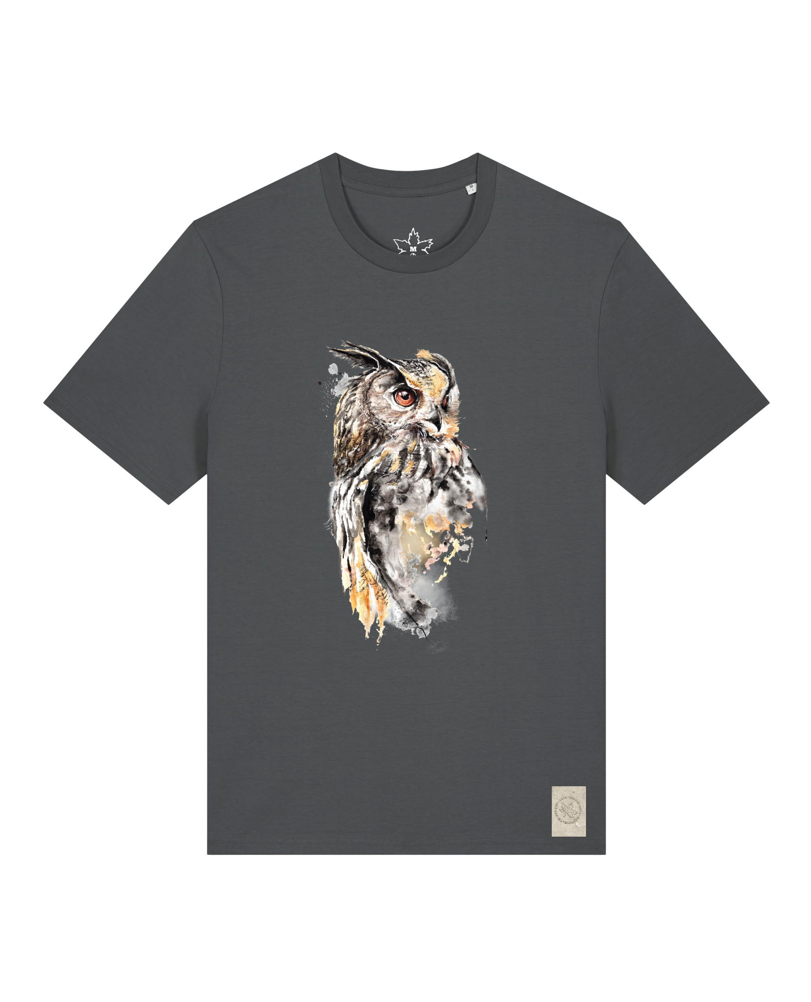 bio-unisex-medium fit-tshirt-eule-sttu169-eisen-front