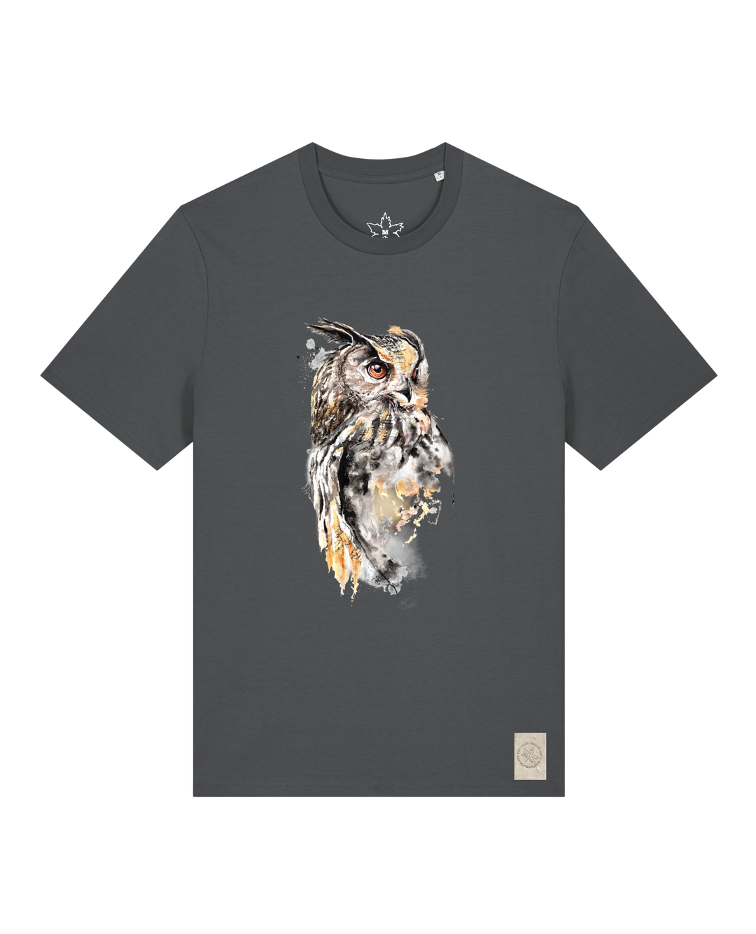 bio-unisex-medium fit-tshirt-eule-sttu169-eisen-front