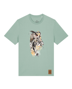 bio-unisex-medium fit-tshirt-eule-sttu169-eukalyptus-front