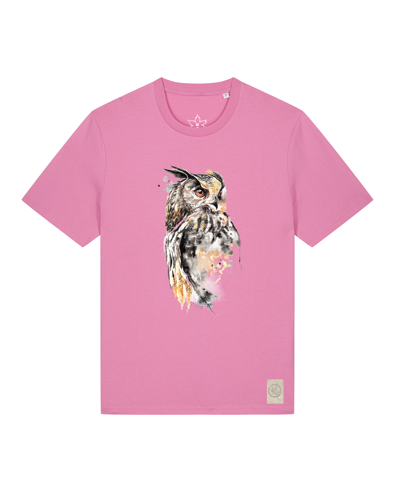 bio-unisex-medium fit-tshirt-eule-sttu169-kaugummi-front