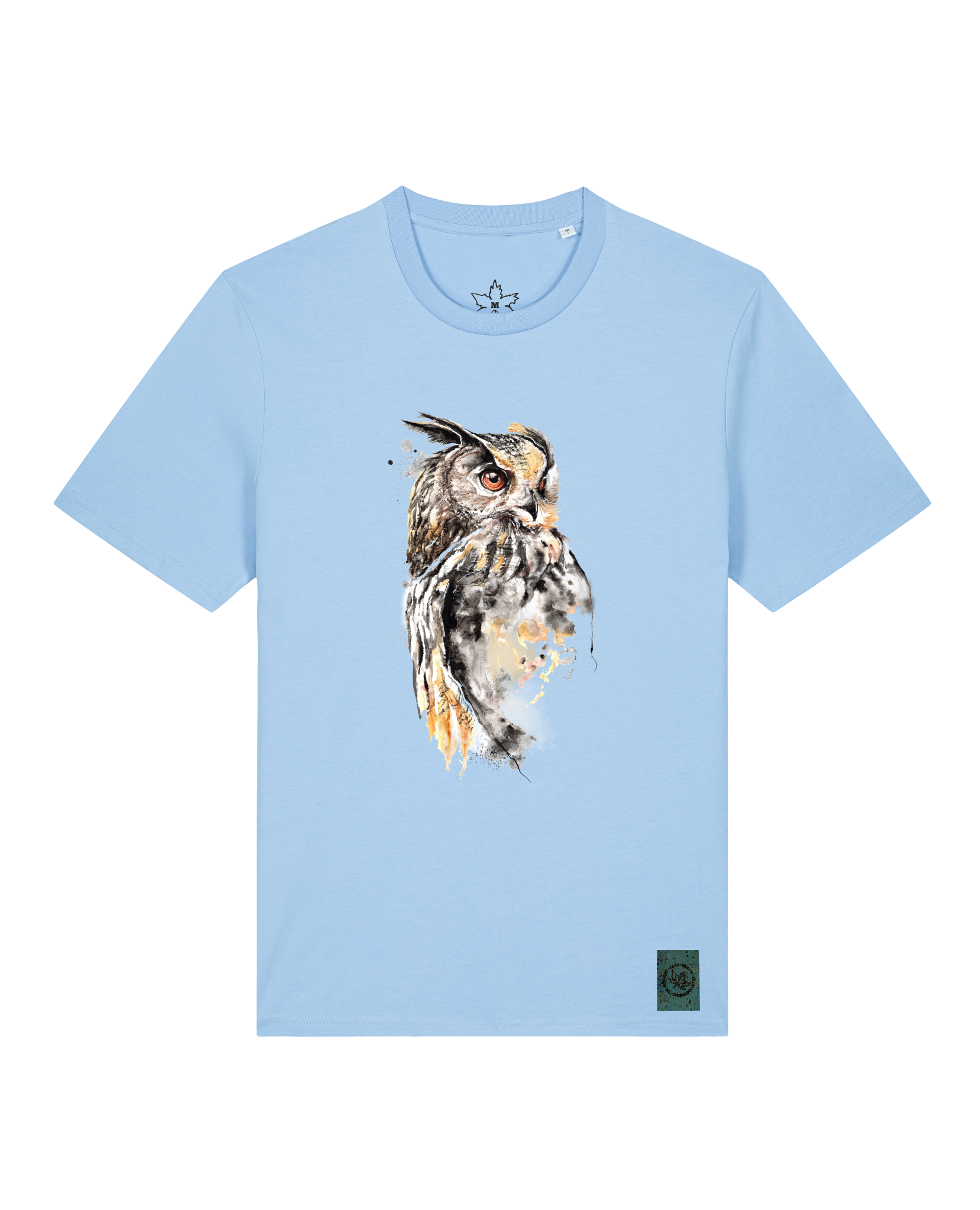 bio-unisex-medium fit-tshirt-eule-sttu169-lagune-front